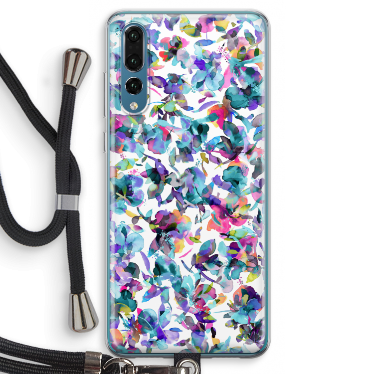 Hibiscus Flowers: Huawei P20 Pro Transparant Hoesje met koord