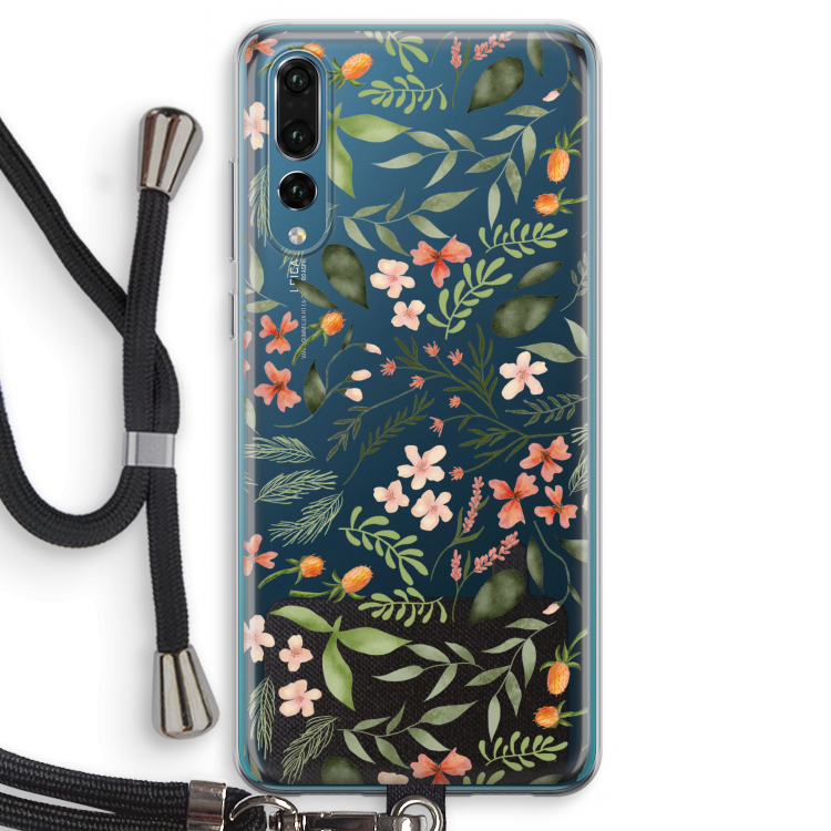 Sweet little flowers: Huawei P20 Pro Transparant Hoesje met koord