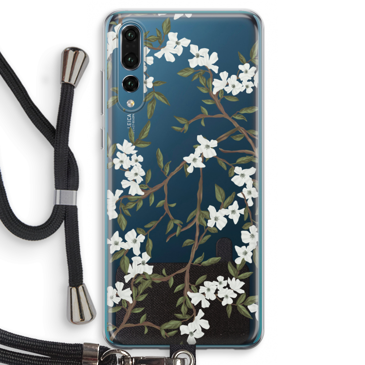 Blossoming spring: Huawei P20 Pro Transparant Hoesje met koord