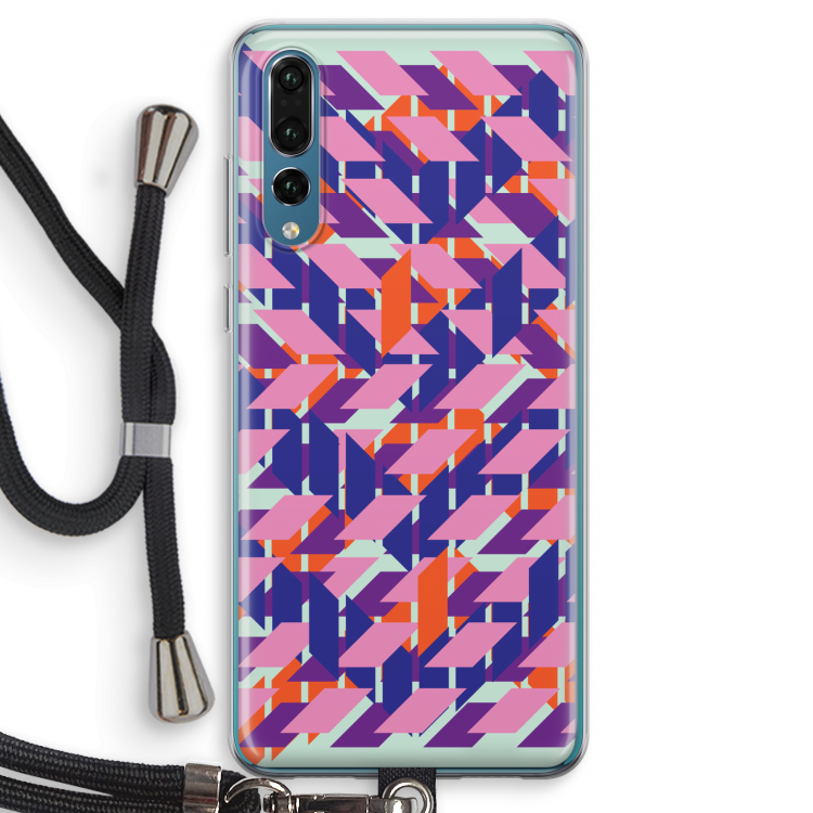 Skew Blush 3: Huawei P20 Pro Transparant Hoesje met koord