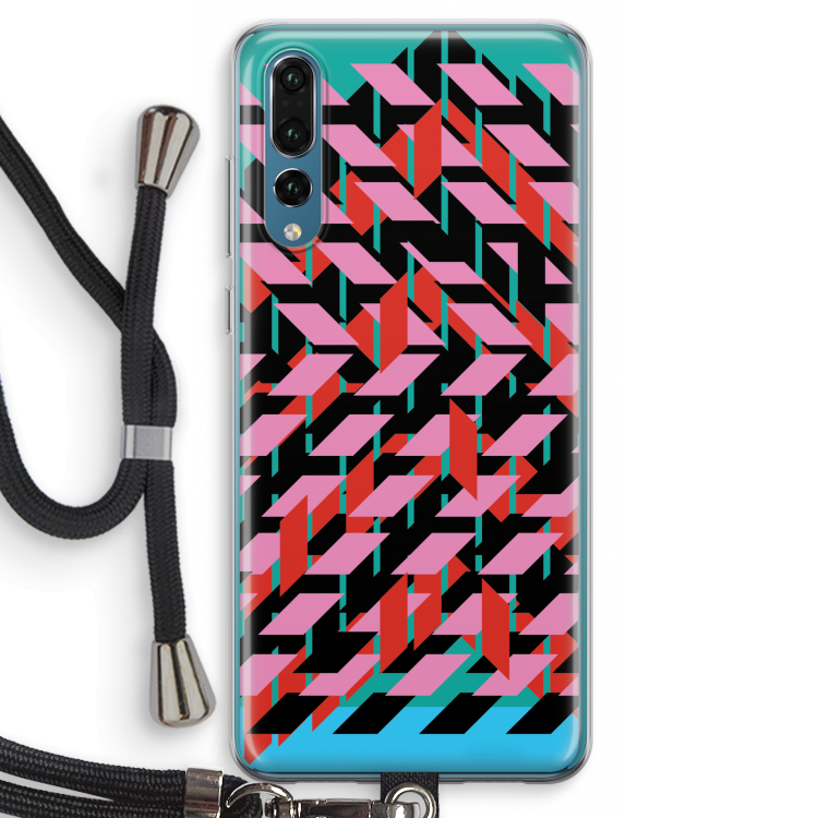 Skew Blush 2: Huawei P20 Pro Transparant Hoesje met koord