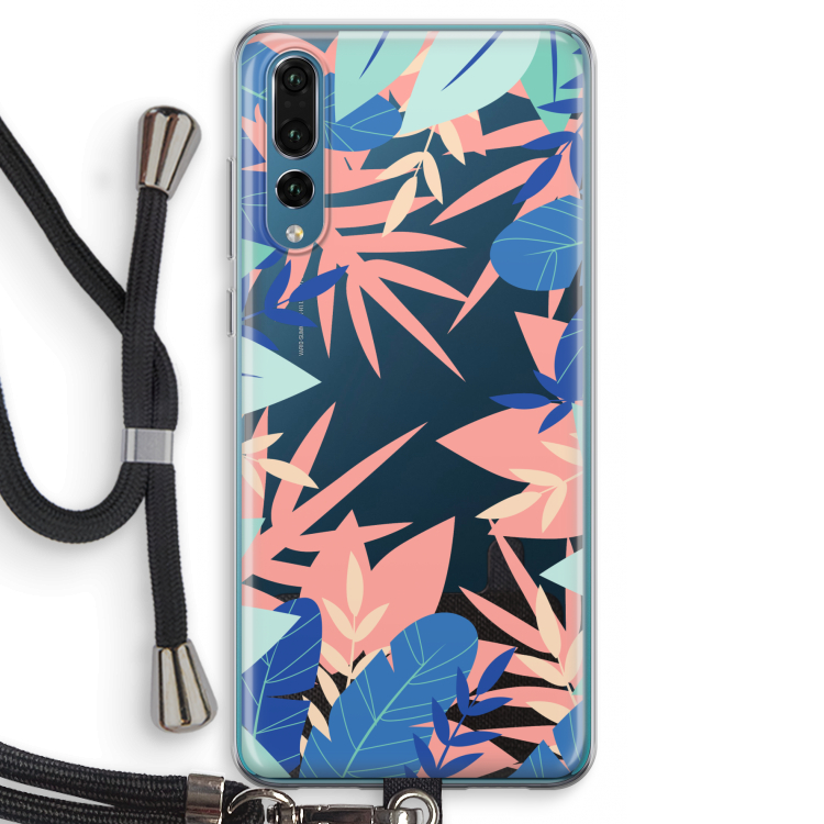 Tropisch: Huawei P20 Pro Transparant Hoesje met koord