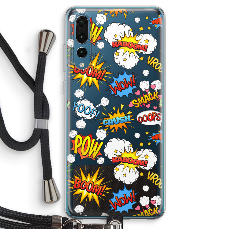 Pow Smack: Huawei P20 Pro Transparant Hoesje met koord