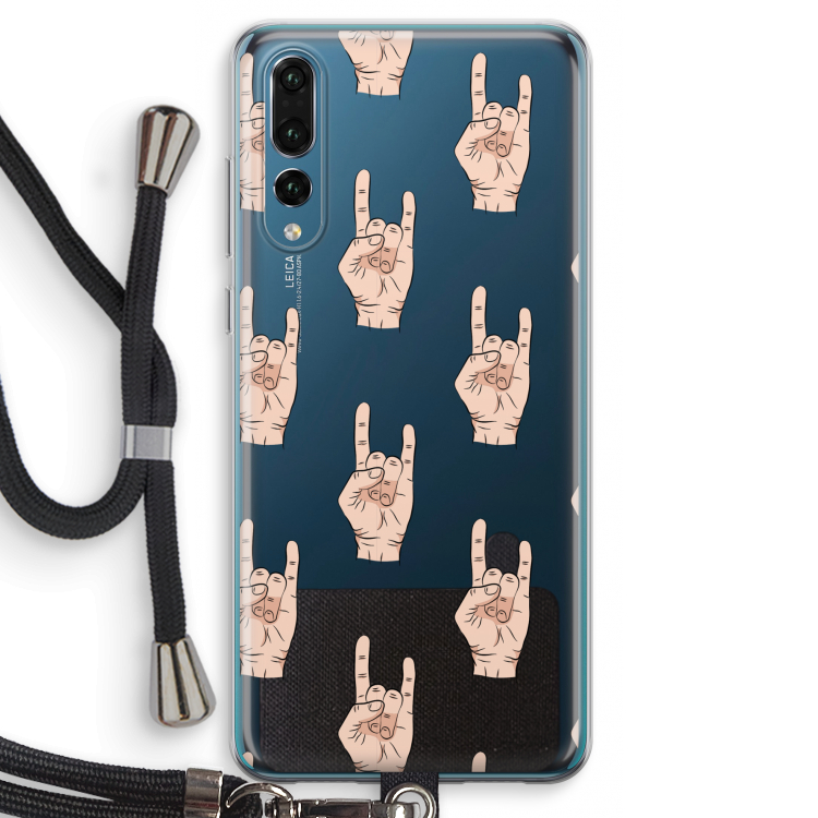 Rock: Huawei P20 Pro Transparant Hoesje met koord