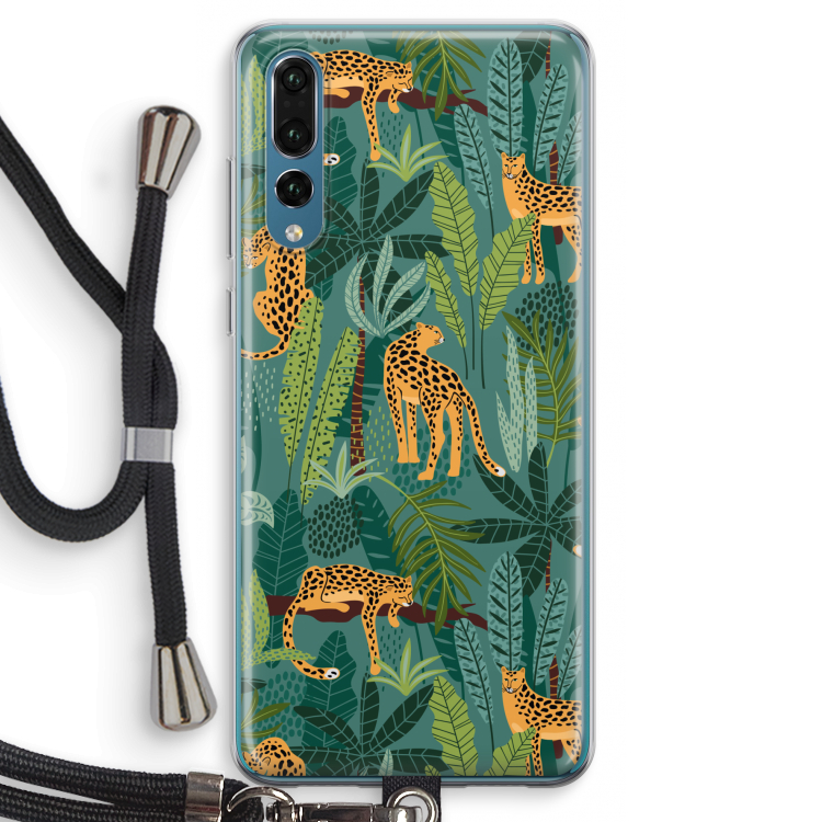 Luipaard 2: Huawei P20 Pro Transparant Hoesje met koord