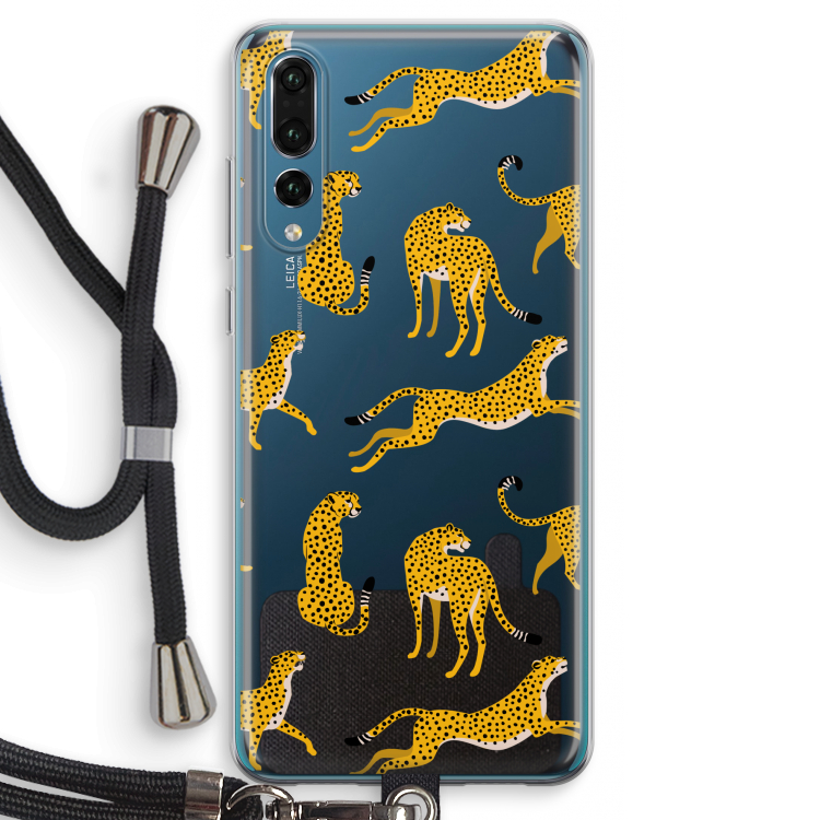 Luipaard: Huawei P20 Pro Transparant Hoesje met koord