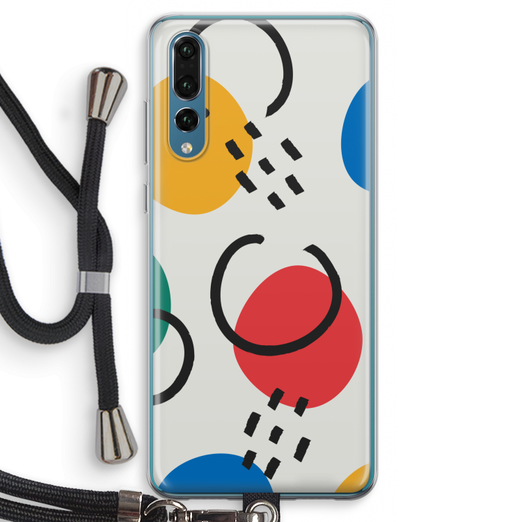 Illustratieve pop 3: Huawei P20 Pro Transparant Hoesje met koord