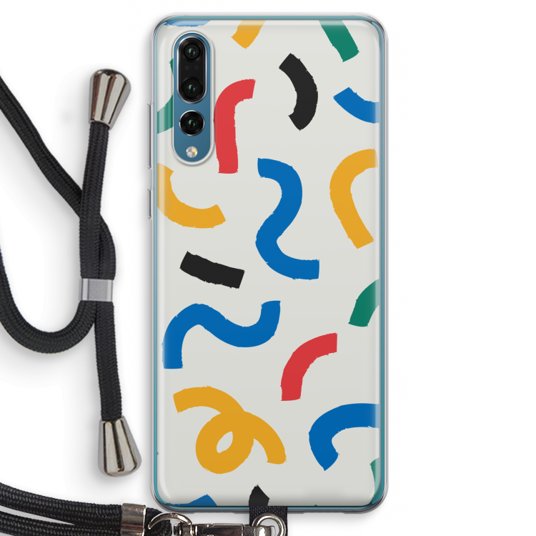 Illustratieve pop 2: Huawei P20 Pro Transparant Hoesje met koord