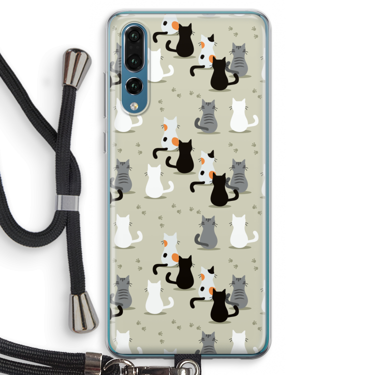 Katten: Huawei P20 Pro Transparant Hoesje met koord