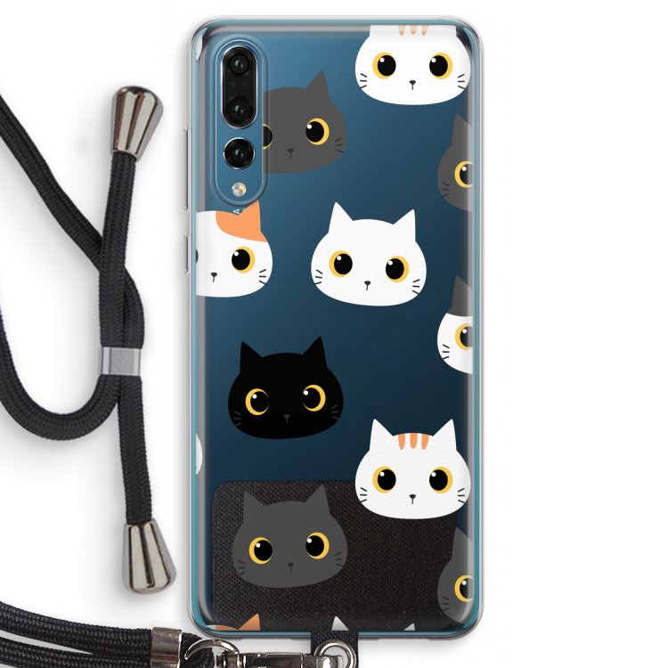 Katten: Huawei P20 Pro Transparant Hoesje met koord
