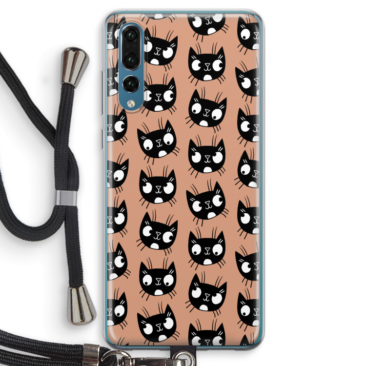 Kat: Huawei P20 Pro Transparant Hoesje met koord