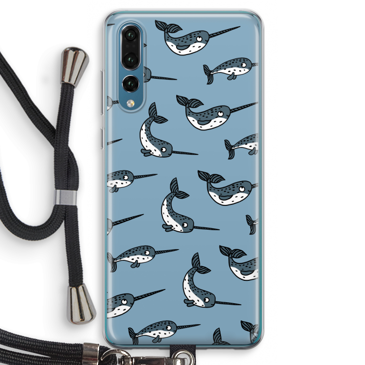 Narwhal: Huawei P20 Pro Transparant Hoesje met koord