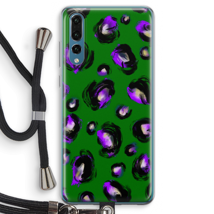Green Cheetah: Huawei P20 Pro Transparant Hoesje met koord