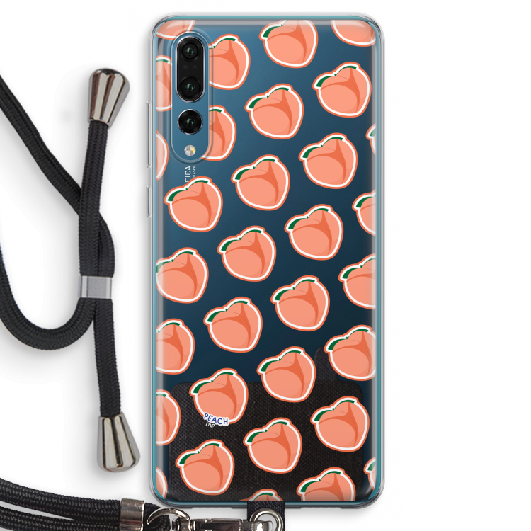 Just peachy: Huawei P20 Pro Transparant Hoesje met koord