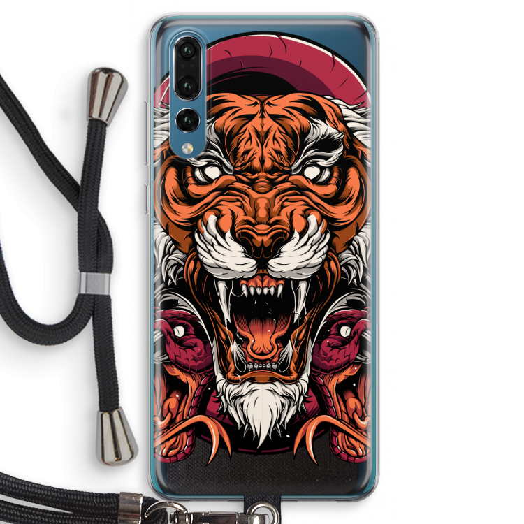 Tiger and Rattlesnakes: Huawei P20 Pro Transparant Hoesje met koord