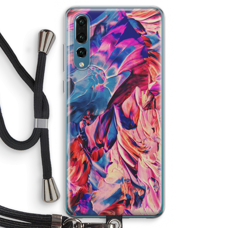 Pink Orchard: Huawei P20 Pro Transparant Hoesje met koord