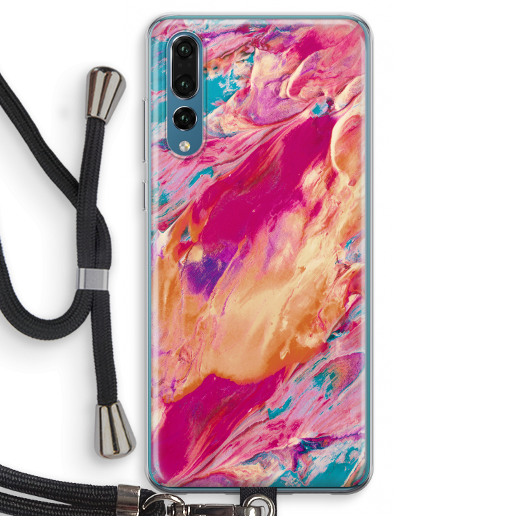 Pastel Echoes: Huawei P20 Pro Transparant Hoesje met koord