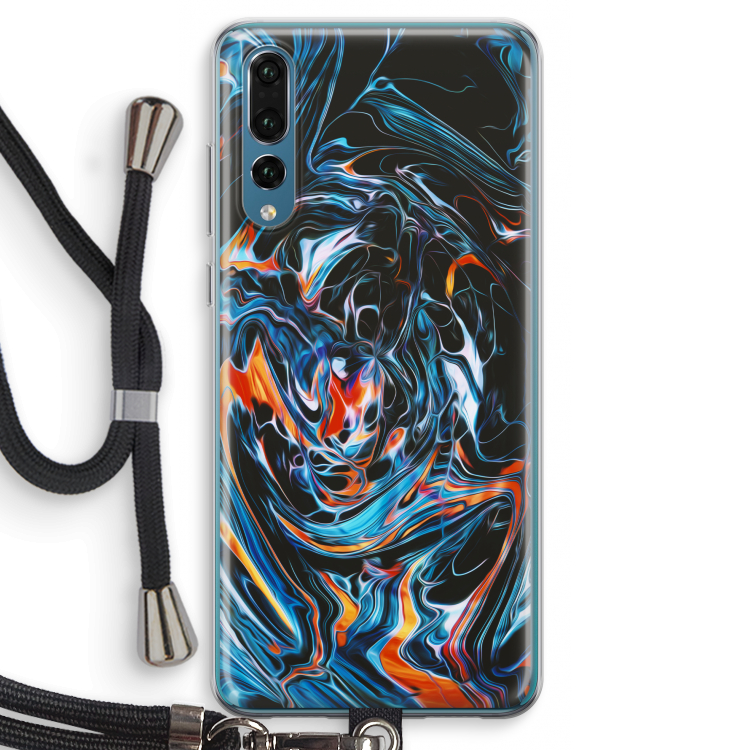 Black Unicorn: Huawei P20 Pro Transparant Hoesje met koord