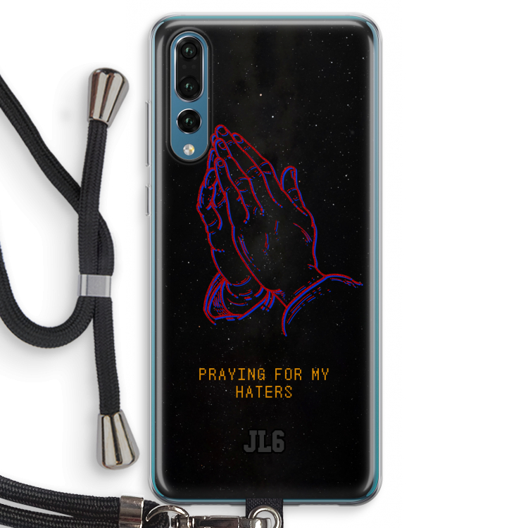 Praying For My Haters: Huawei P20 Pro Transparant Hoesje met koord