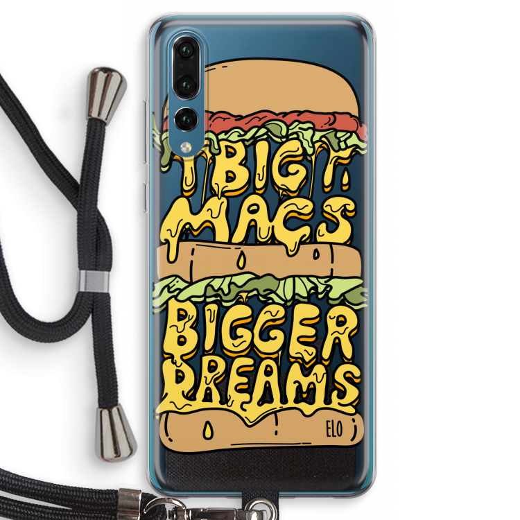 Big Macs Bigger Dreams: Huawei P20 Pro Transparant Hoesje met koord