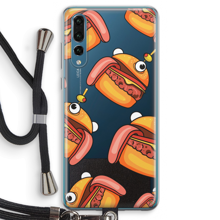 Hamburger: Huawei P20 Pro Transparant Hoesje met koord