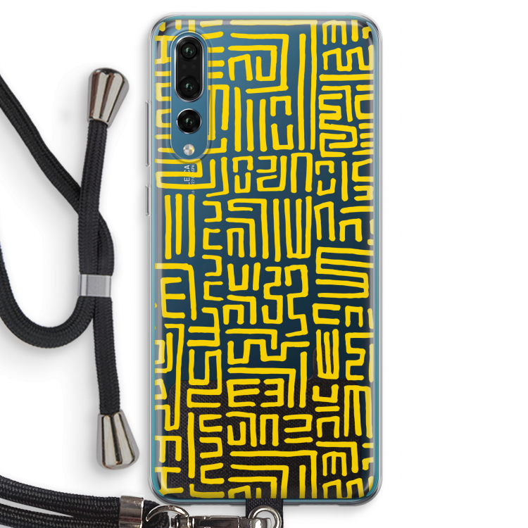Majorelle Blue Print: Huawei P20 Pro Transparant Hoesje met koord