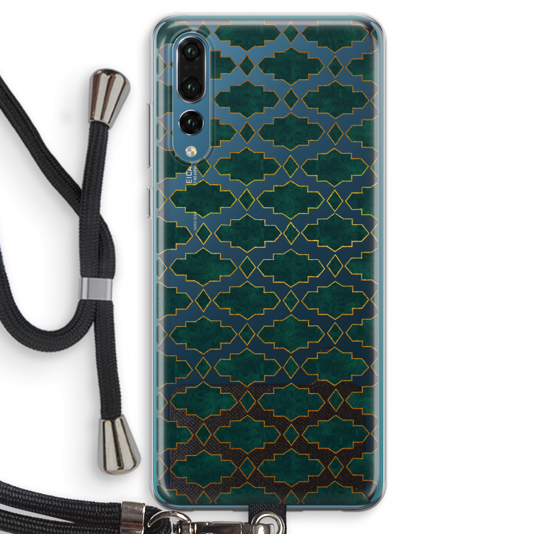 Moroccan tiles: Huawei P20 Pro Transparant Hoesje met koord