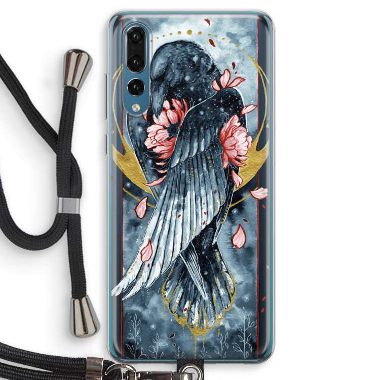 Golden Raven: Huawei P20 Pro Transparant Hoesje met koord