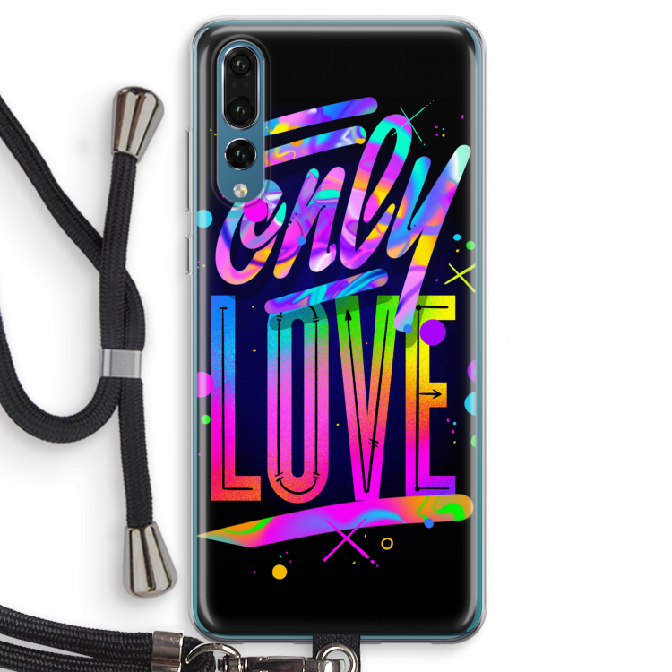 Only Love: Huawei P20 Pro Transparant Hoesje met koord
