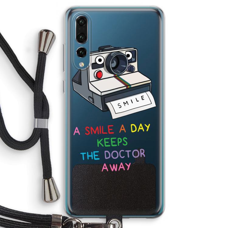 Smile: Huawei P20 Pro Transparant Hoesje met koord