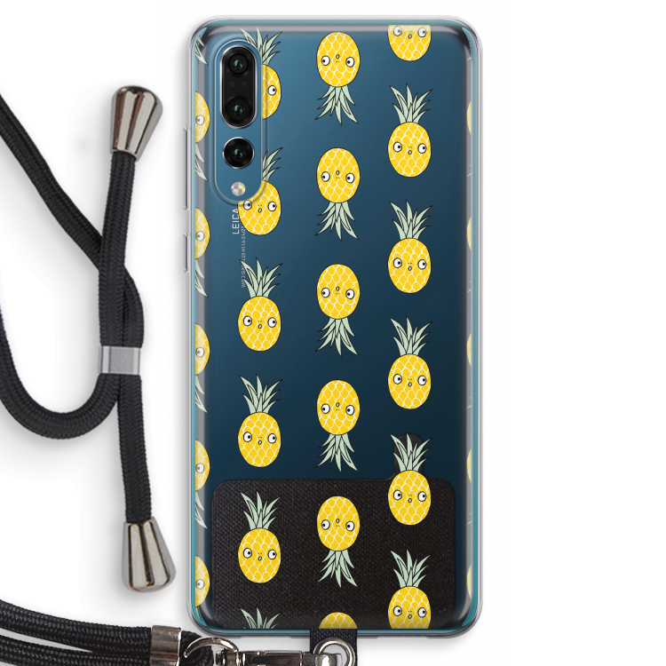 Ananas: Huawei P20 Pro Transparant Hoesje met koord