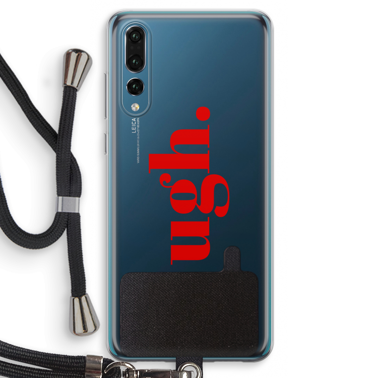 Ugh: Huawei P20 Pro Transparant Hoesje met koord
