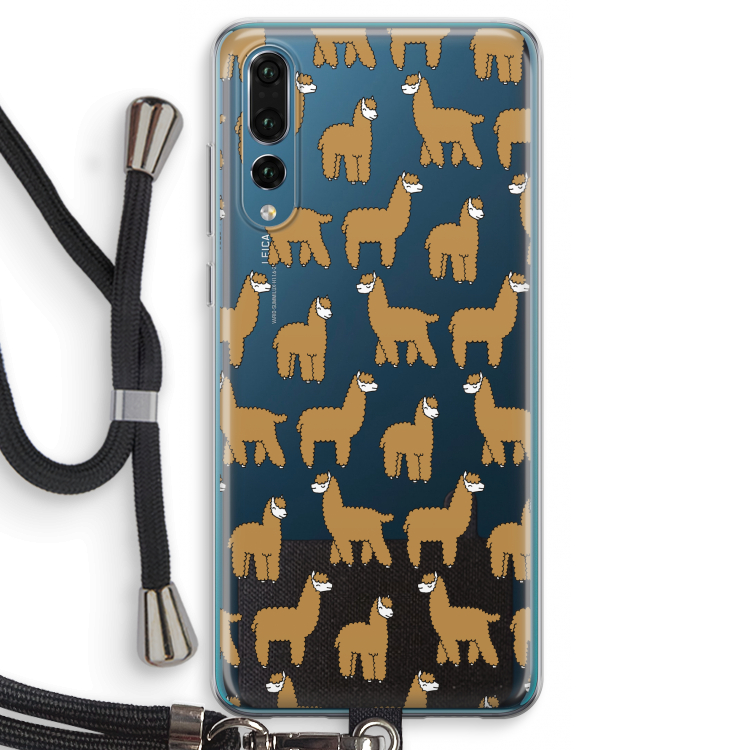 Alpacas: Huawei P20 Pro Transparant Hoesje met koord