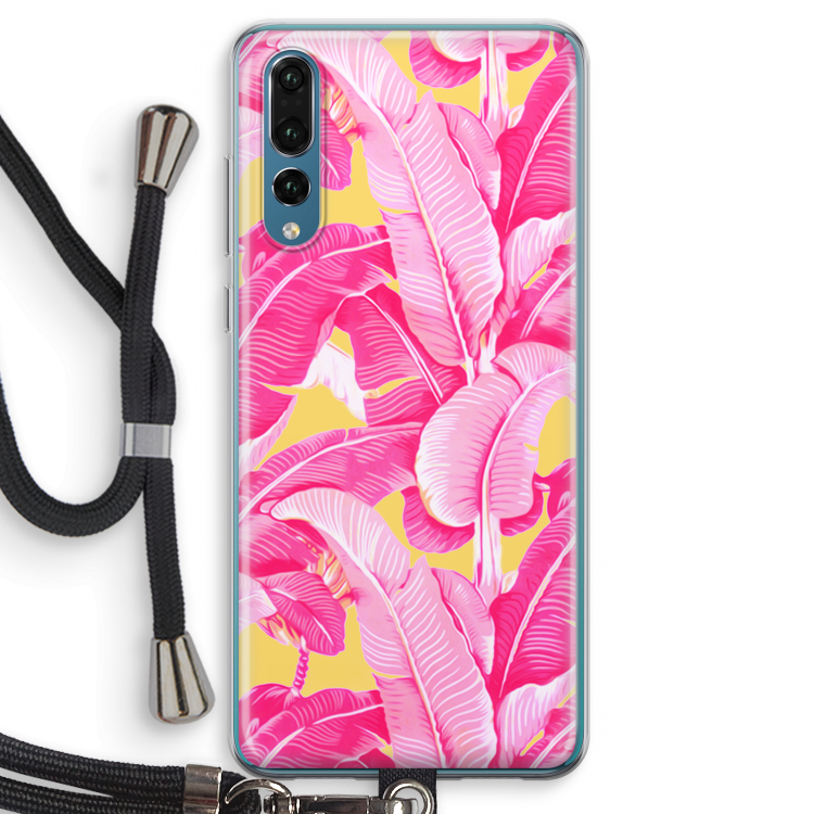 Pink Banana: Huawei P20 Pro Transparant Hoesje met koord