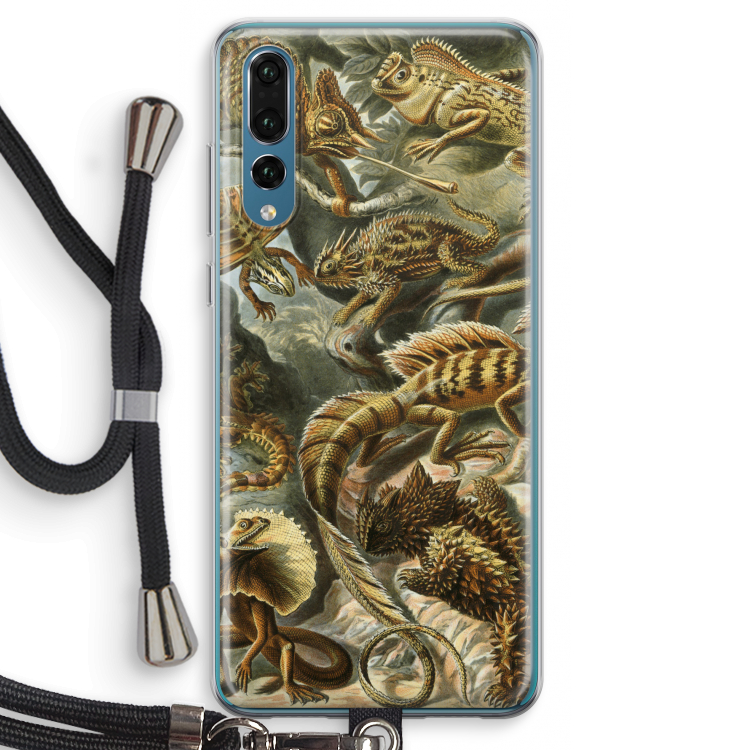 Haeckel Lacertilia: Huawei P20 Pro Transparant Hoesje met koord