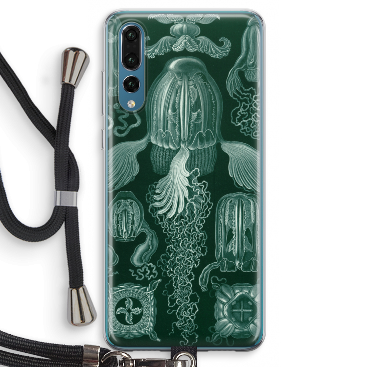 Haeckel Cubomedusae: Huawei P20 Pro Transparant Hoesje met koord