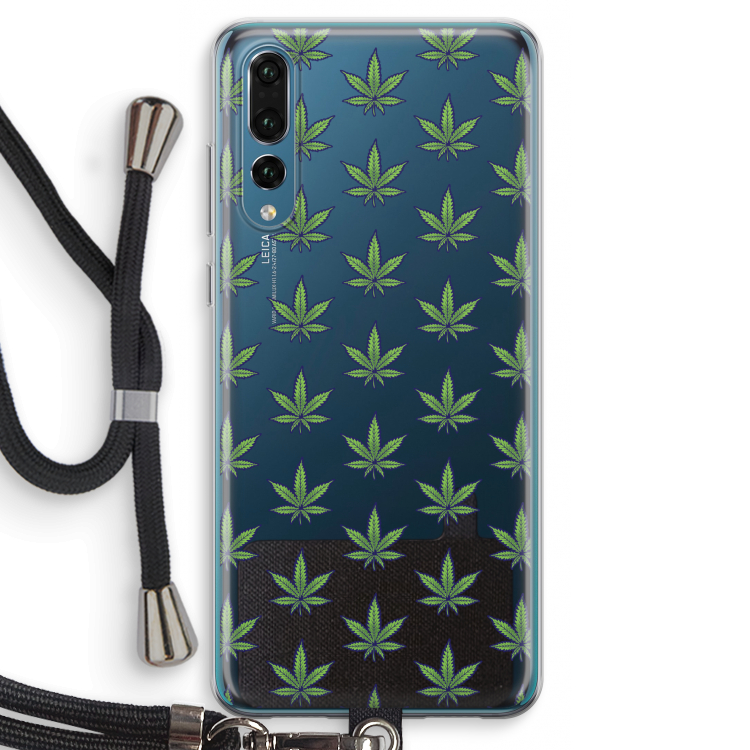 Weed: Huawei P20 Pro Transparant Hoesje met koord