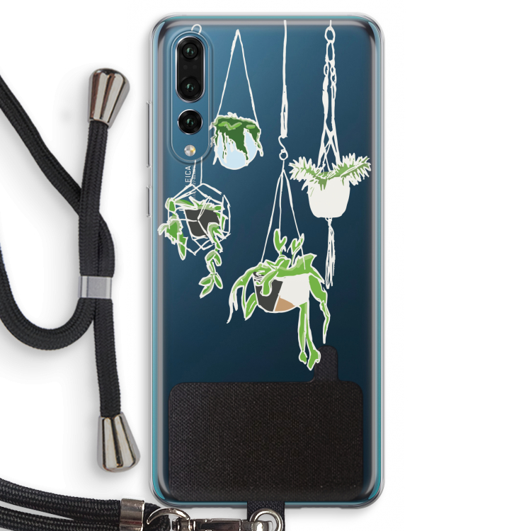 Hang In There: Huawei P20 Pro Transparant Hoesje met koord