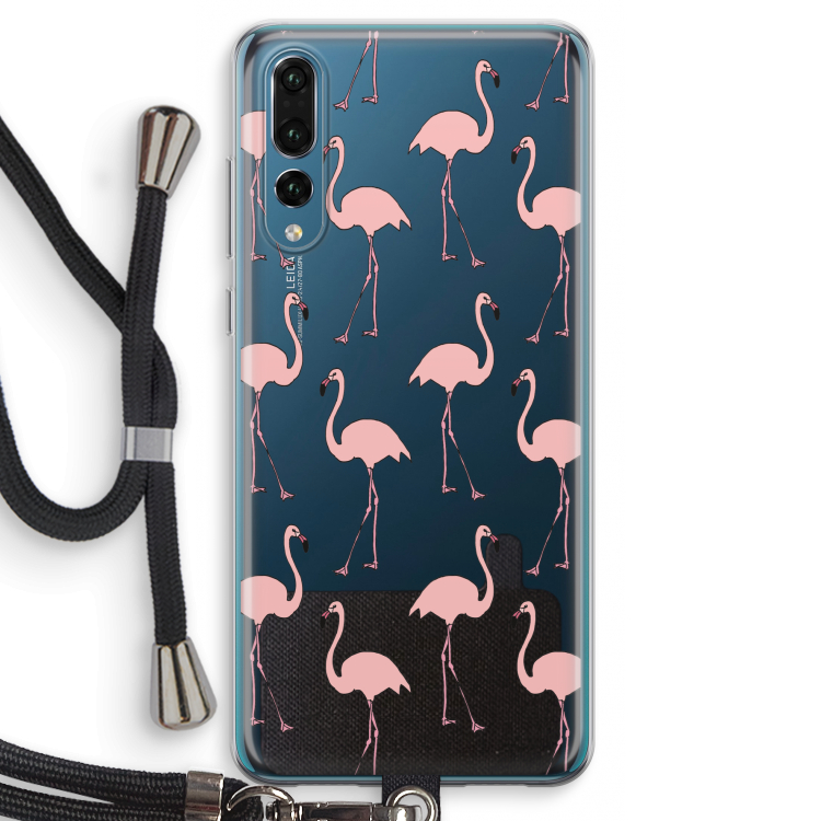 Anything Flamingoes: Huawei P20 Pro Transparant Hoesje met koord