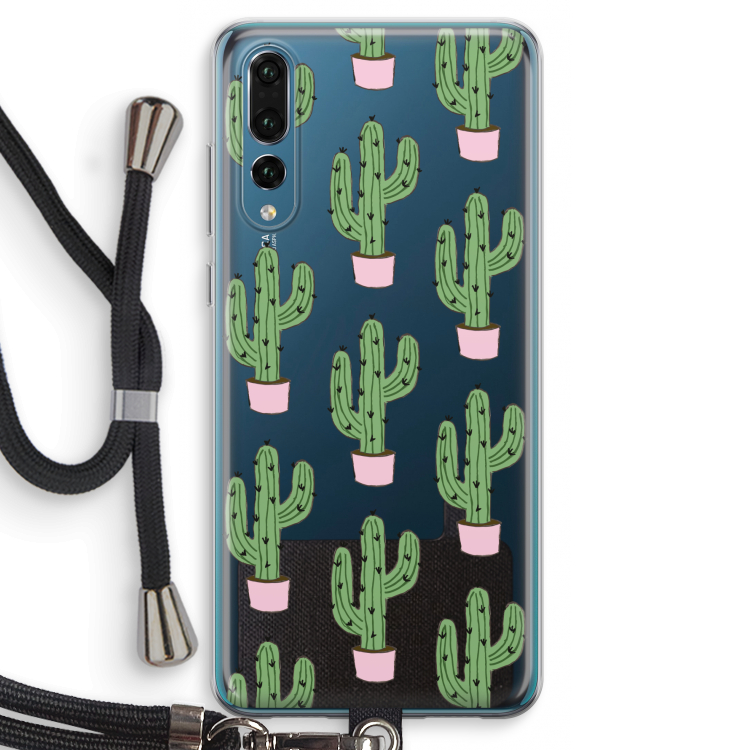 Cactus Lover: Huawei P20 Pro Transparant Hoesje met koord