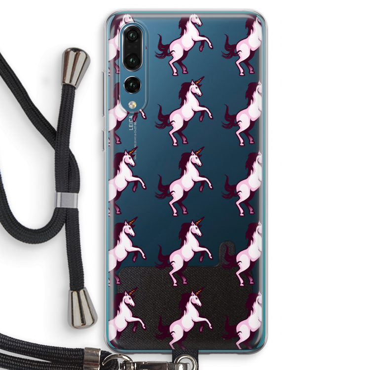 Musketon Unicorn: Huawei P20 Pro Transparant Hoesje met koord