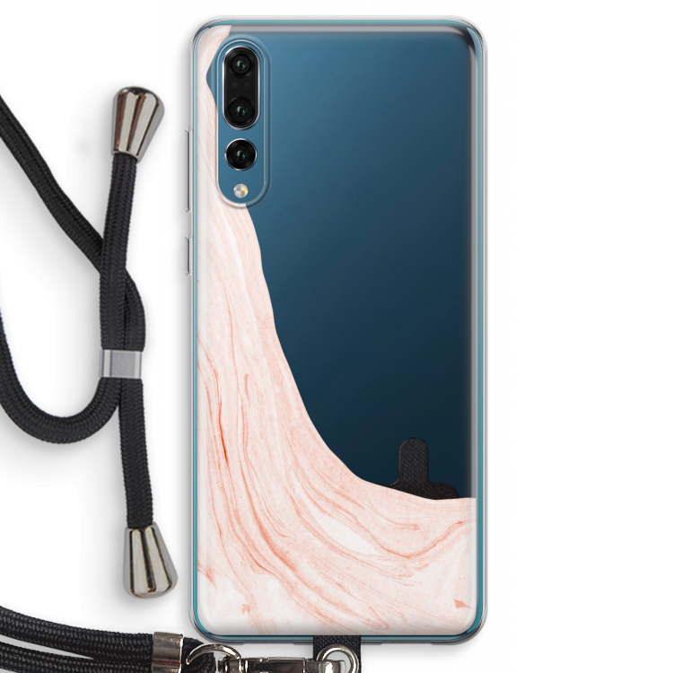 Peach bath: Huawei P20 Pro Transparant Hoesje met koord