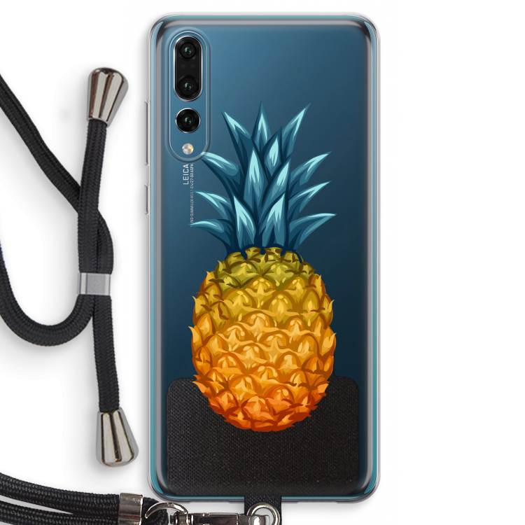 Grote ananas: Huawei P20 Pro Transparant Hoesje met koord