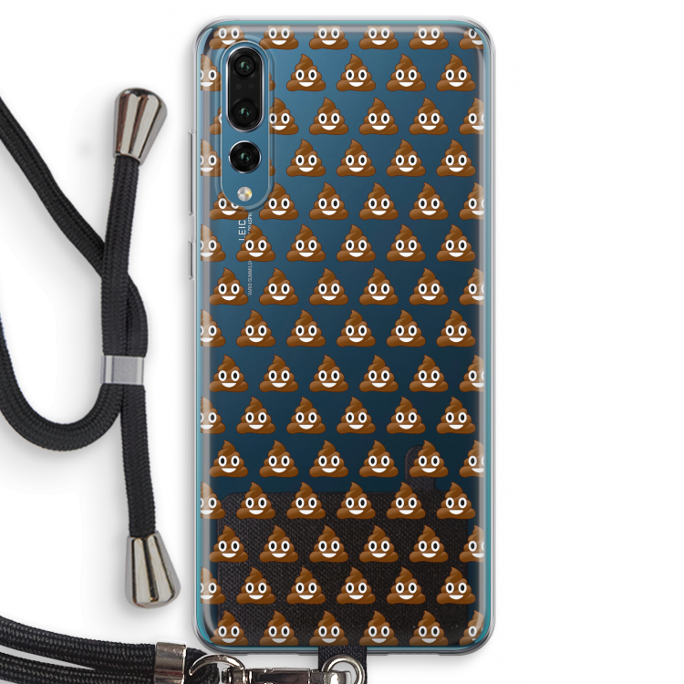 Poop emoji: Huawei P20 Pro Transparant Hoesje met koord
