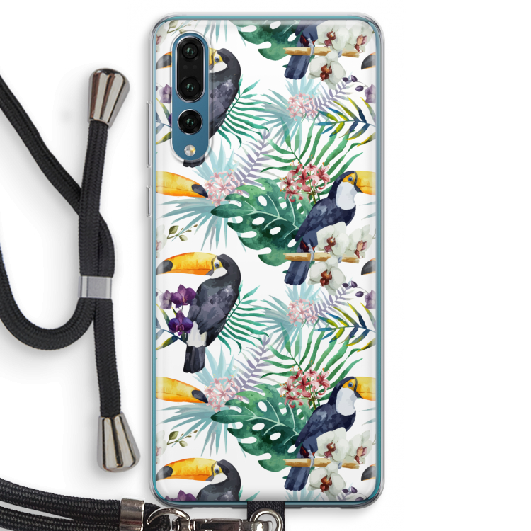 Tukans: Huawei P20 Pro Transparant Hoesje met koord