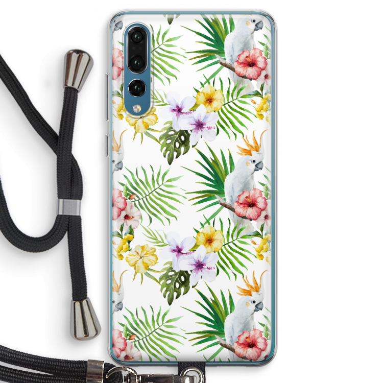 Gele kuif: Huawei P20 Pro Transparant Hoesje met koord