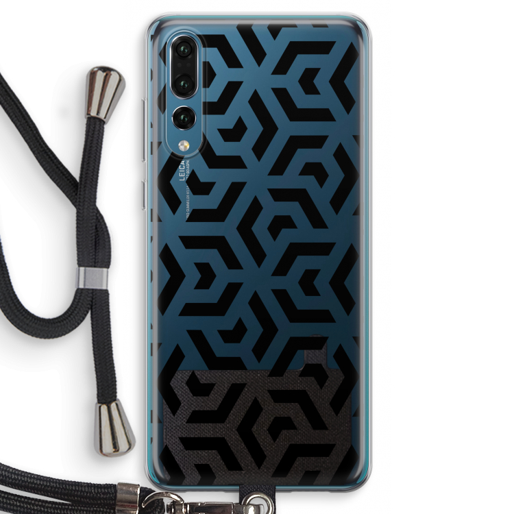 Crazy pattern: Huawei P20 Pro Transparant Hoesje met koord
