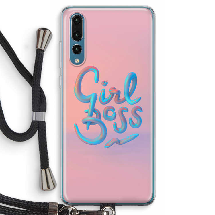 Girl boss: Huawei P20 Pro Transparant Hoesje met koord