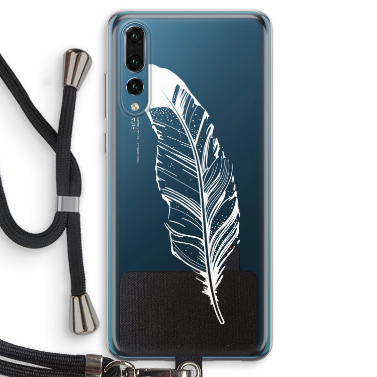 Pluim: Huawei P20 Pro Transparant Hoesje met koord