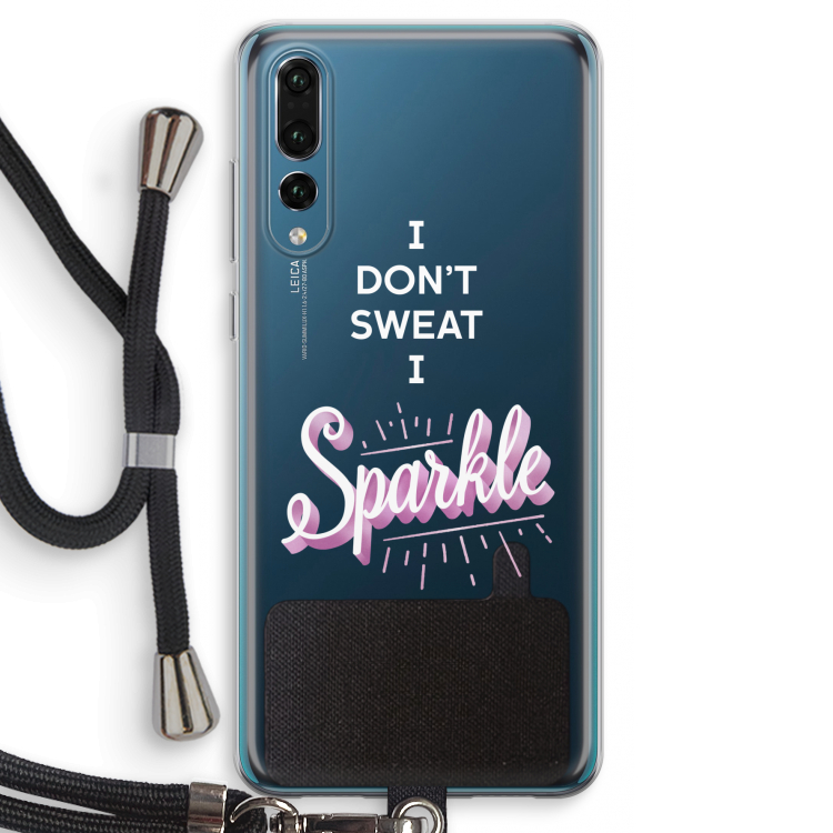 Sparkle quote: Huawei P20 Pro Transparant Hoesje met koord